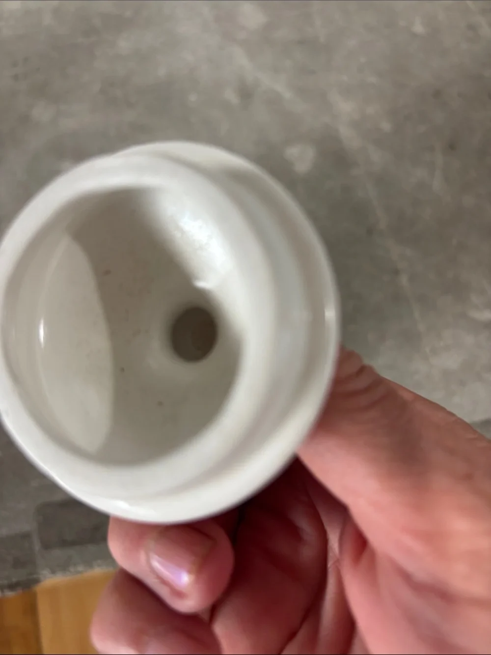 Cream Ceramic Joy Jar with Green Leaf Trim